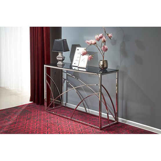 KN5 Console Table, Frame - Silver, Glass - Smoked (1p=1pc)