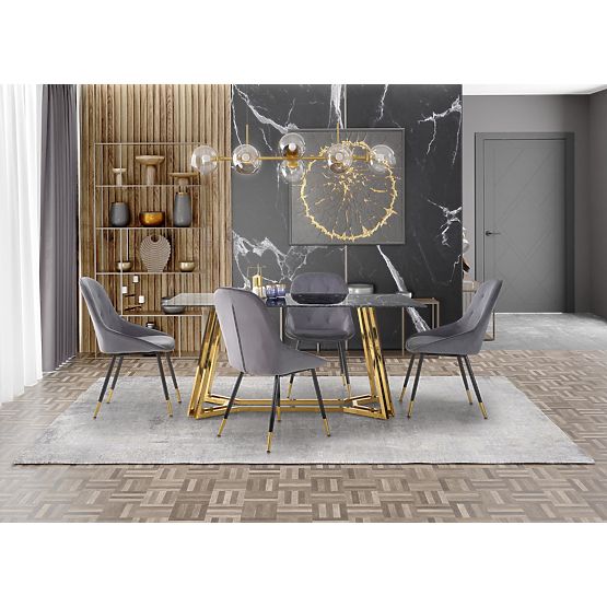 KONAMI table, top - black marble, legs - gold (2p=1pc)