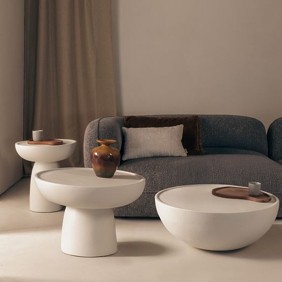 Lagoon Coffee Table 60 cm, Beige, Matte