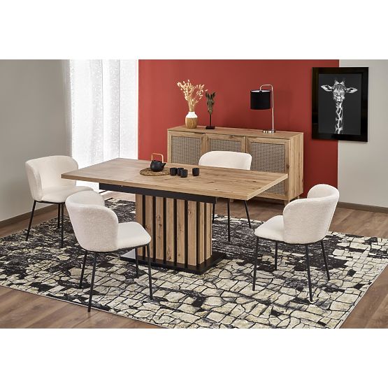 LAMELLO Extendable Table 160-210/90 cm Artisan Oak/Black