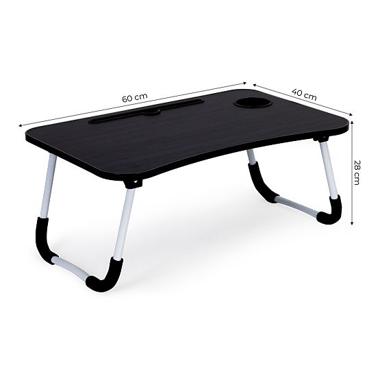 Laptop Bed Table 60x40cm - Black