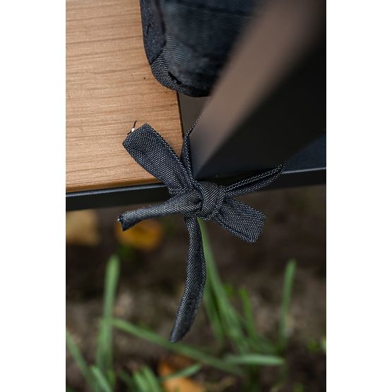 Large Aluminum Corner Set with Table MASSIMO Black