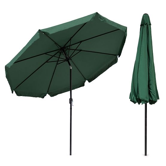 Large Garden Parasol 3m Tilt Crank Green