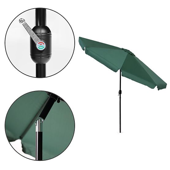 Large Garden Parasol 3m Tilt Crank Green