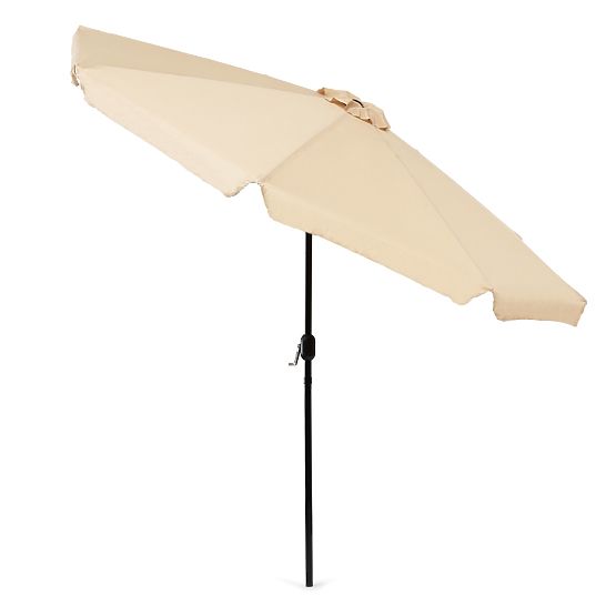 Large Garden Parasol 3m Tilted with Crank Beige