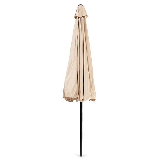 Large Garden Parasol 3m Tilted with Crank Beige