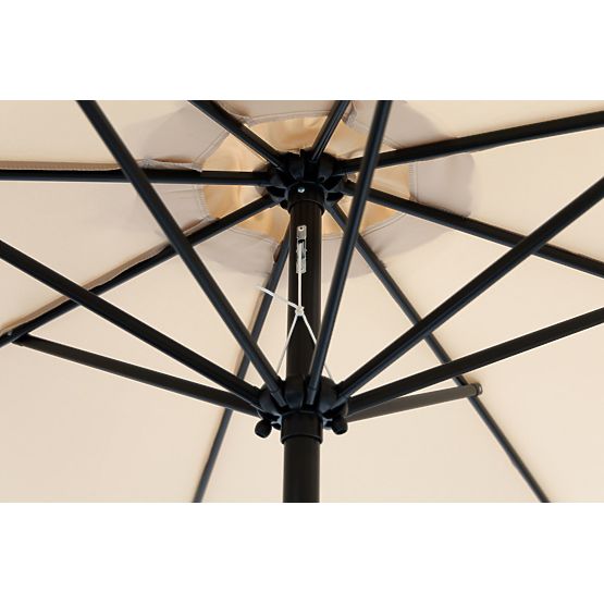 Large Garden Parasol 3m Tilted with Crank Beige