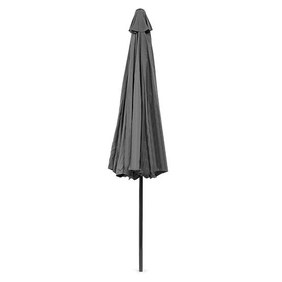 Large Garden Parasol 3m Tilted with Crank Grey