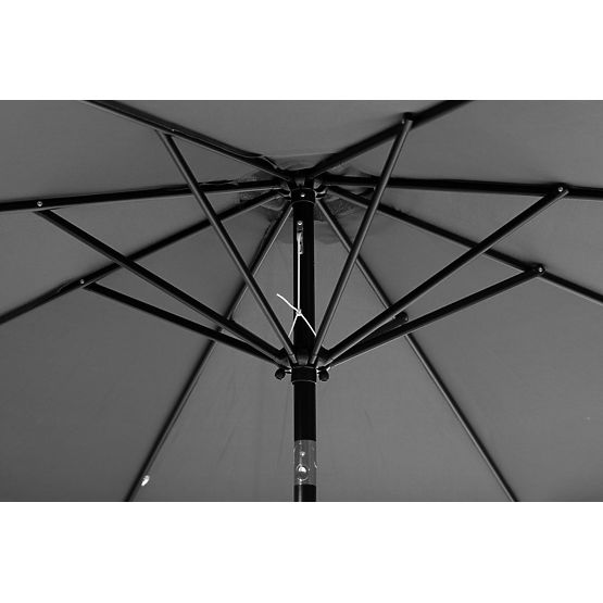 Large Garden Parasol 3m Tilted with Crank Grey