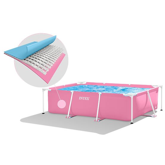 Large Rectangular Garden Pool with Frame 220 x 150 cm INTEX 28266