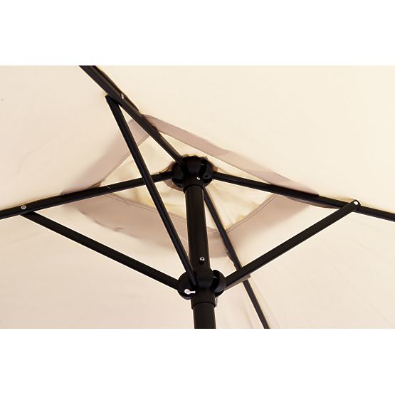 Large Rectangular Garden Tilted Folding Parasol with Crank Beige 200 x 140 cm