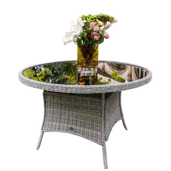 Large Round Table from Technorattan MODERNO Light Gray