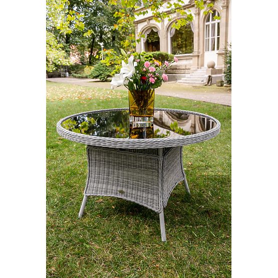 Large Round Table from Technorattan MODERNO Light Gray