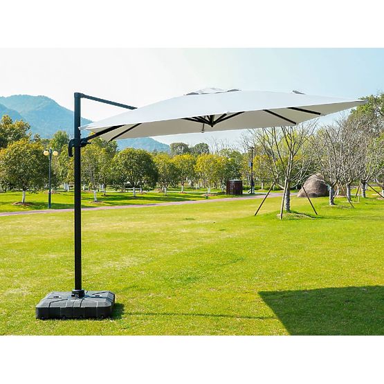 Large Square Folding Garden Parasol Plus Stand