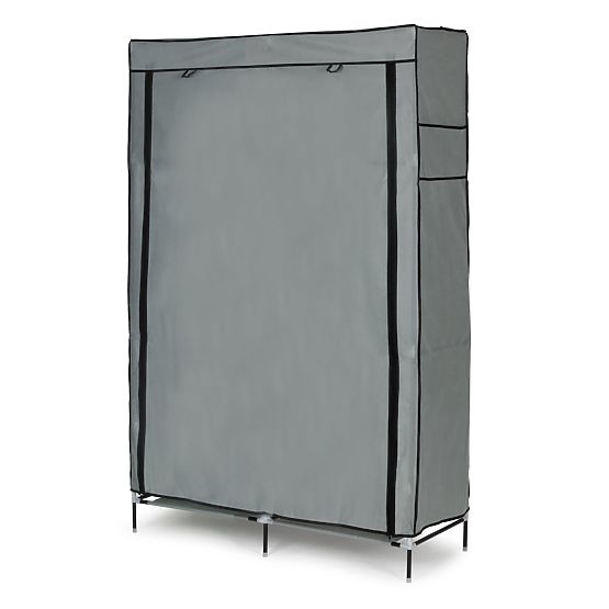 Large Textile Wardrobe with Shelves for Clothes and Shoes