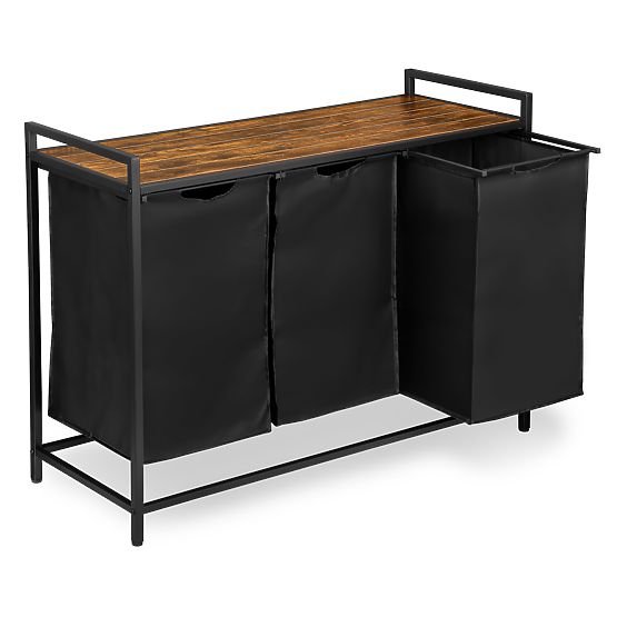 Laundry Basket with Shelf 3 Compartments ARTUS