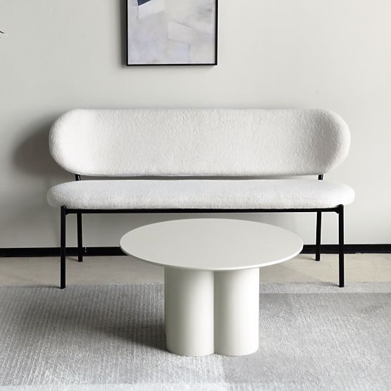 Lazaro Coffee Table 80 cm, Round, Gray-Beige