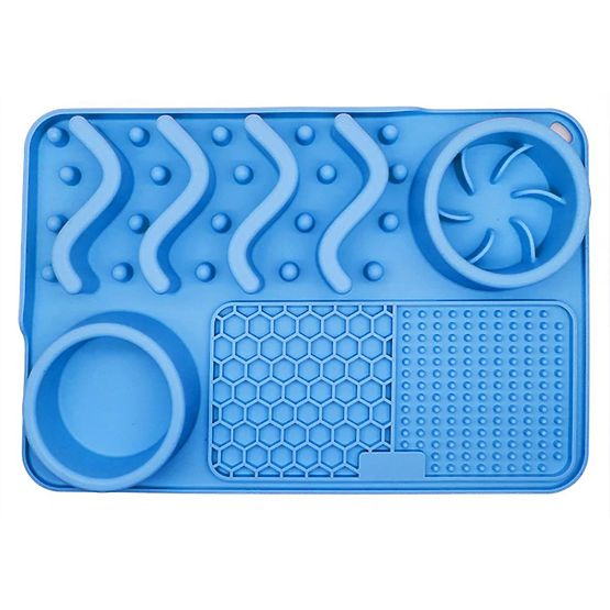 LICK MAT SLOW FEEDING BLUE