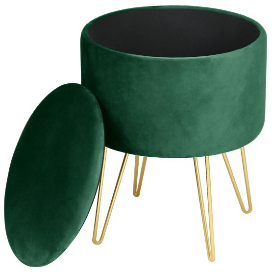 LILI OPENING POUF BOTTLE GREEN
