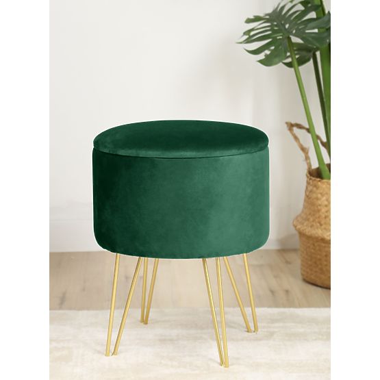 LILI OPENING POUF BOTTLE GREEN