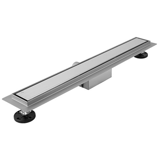 Linear Drain REA Neox BRUSHED STEEL 50