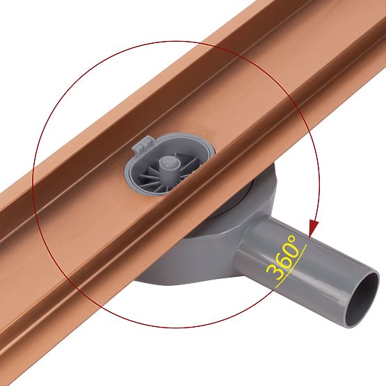 Linear Drain REA Neox for Brushed Copper 100