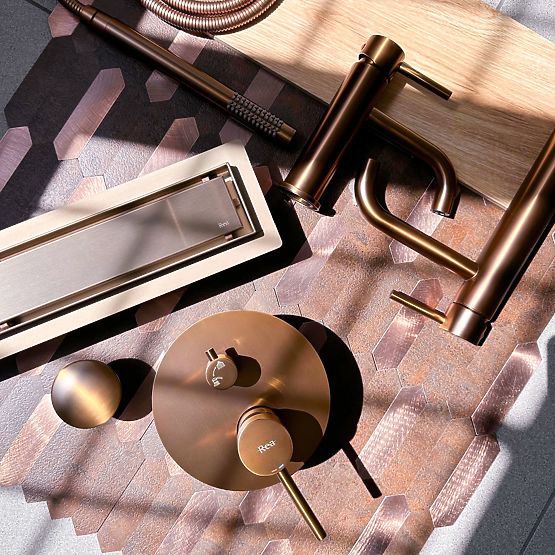 Linear Drain REA Neox for Brushed Copper 70