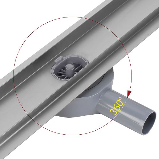 Linear Drain REA NEOX PRO Brushed Steel 50