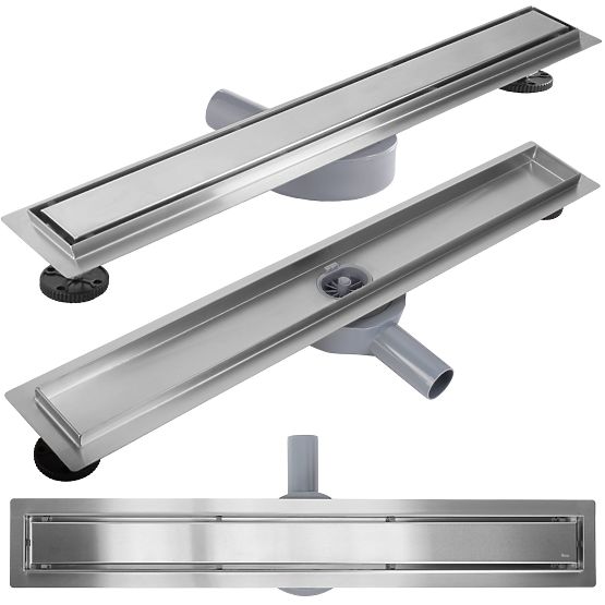 Linear Drain REA NEOX PRO Brushed Steel 60