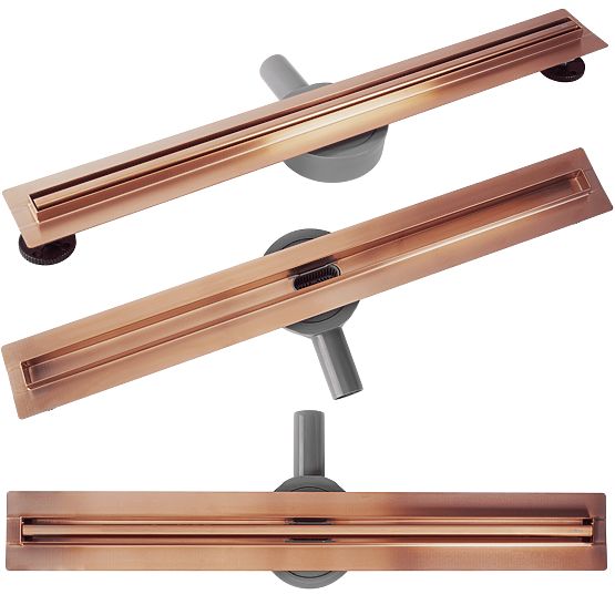 Linear Drain REA NEOX SLIM PRO Brushed Copper 100