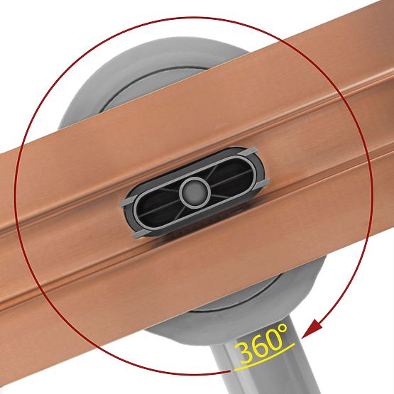 Linear Drain REA NEOX SLIM PRO Brushed Copper 90