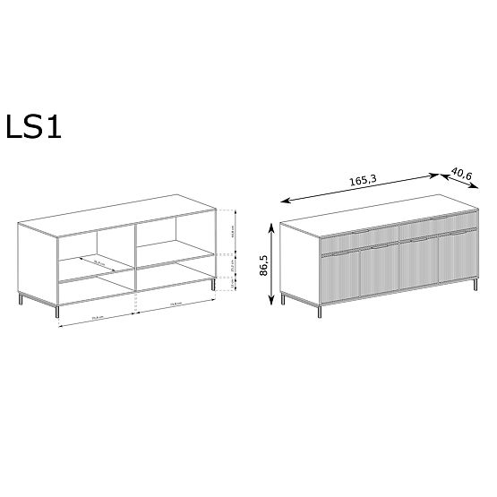 LINKaSTYLE Chest of Drawers LS1 Cashmere