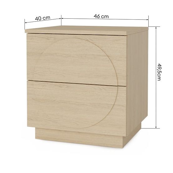Looneta Nightstand Vicenza Oak, Arches