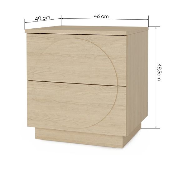 Looneta Nightstand Vicenza Oak, Arches
