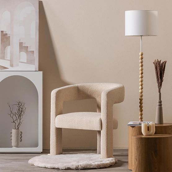 Lory Relaxation Chair, Boucle, Beige