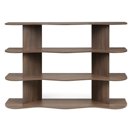 Low Shelf Rheo, Walnut Villa, Wavy