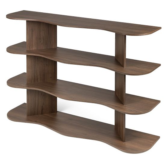 Low Shelf Rheo, Walnut Villa, Wavy