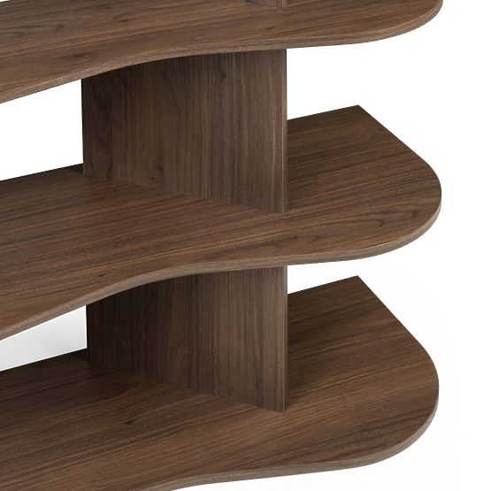 Low Shelf Rheo, Walnut Villa, Wavy