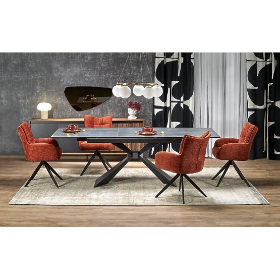 LUCIANO extendable table, top: blue marble (2p=1pc)
