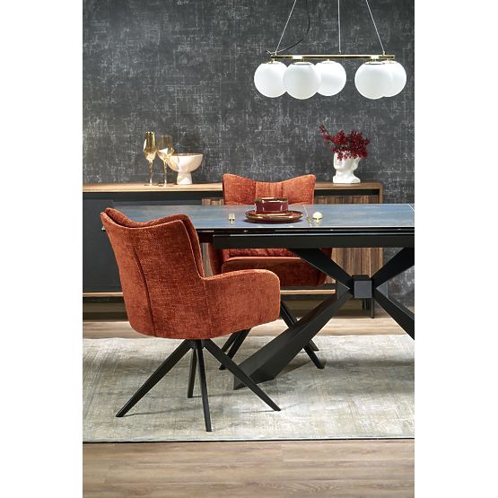 LUCIANO extendable table, top: blue marble (2p=1pc)