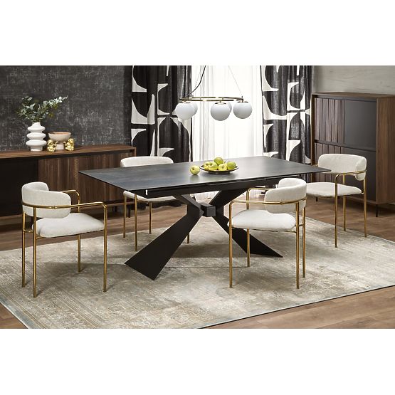 LUCIANO extendable table, top: blue marble (2p=1pc)