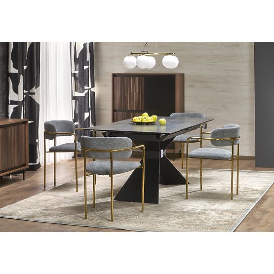 LUCIANO extendable table, top: blue marble (2p=1pc)