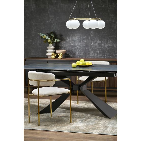 LUCIANO extendable table, top: blue marble (2p=1pc)