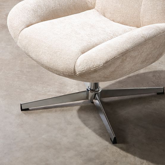 Lunno Beige Swivel Chair