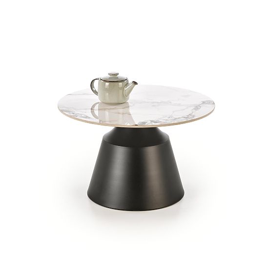 MAGNETA Set of 2 Benches, White Marble / Black (2pcs=1set)