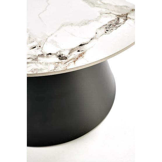 MAGNETA Set of 2 Benches, White Marble / Black (2pcs=1set)