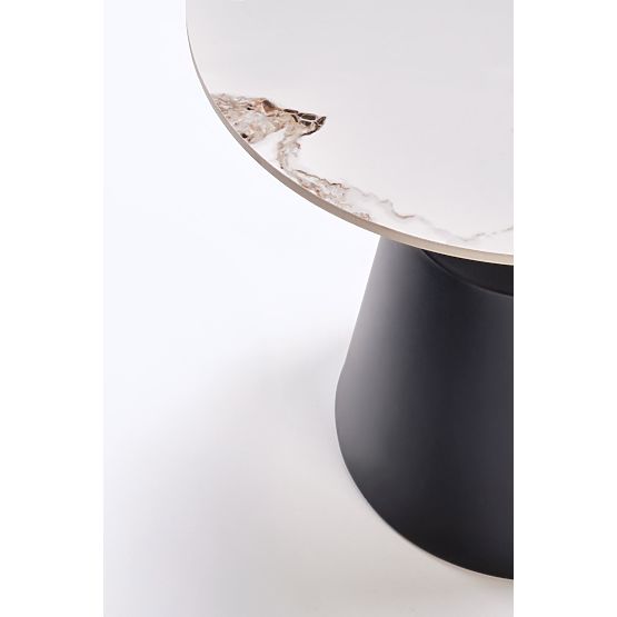 MAGNETA Set of 2 Benches, White Marble / Black (2pcs=1set)