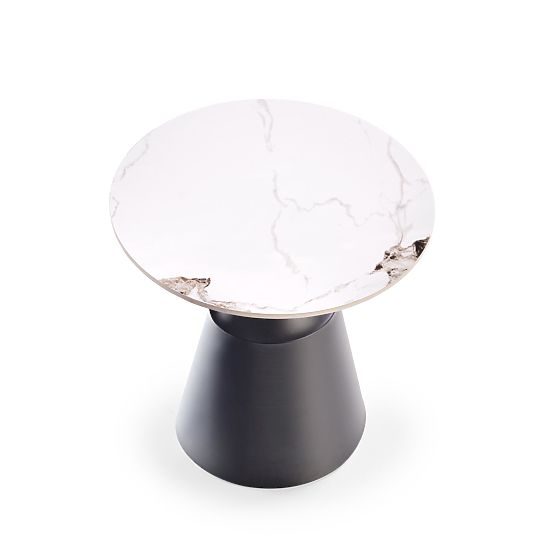 MAGNETA Set of 2 Benches, White Marble / Black (2pcs=1set)