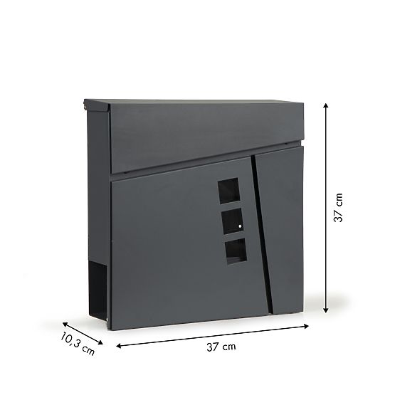 Mailbox for Letters and Newspapers Galvanized Steel ModernHome