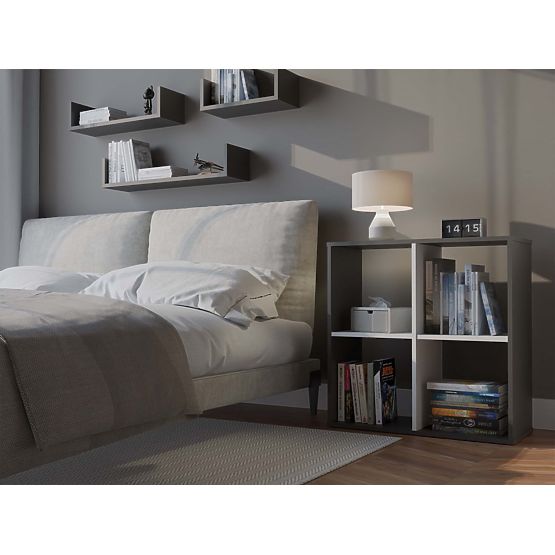 Malax 2x2 Shelf ANTHRACITE WHITE